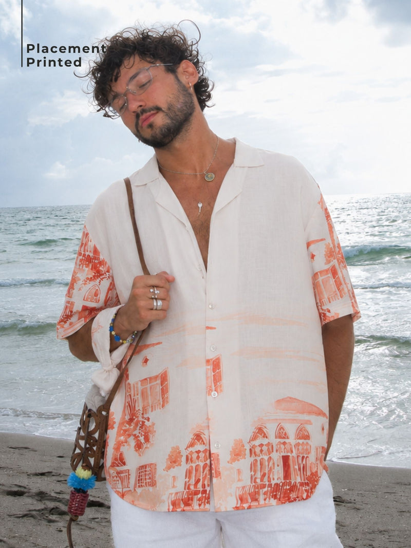 Placement Printed Oversized Shirt