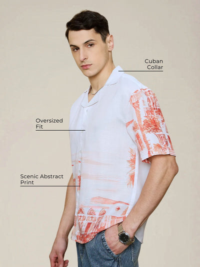 Placement Printed Oversized Shirt