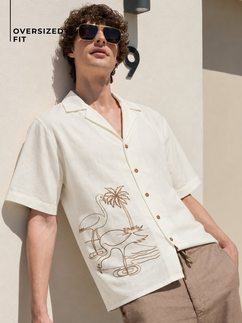Embroidered Oversized Shirt