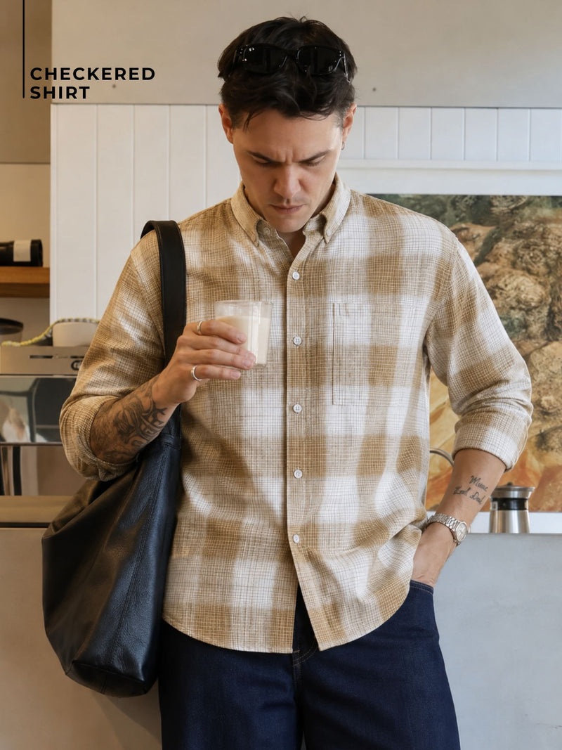 Checkered Oversized Casual Shirt