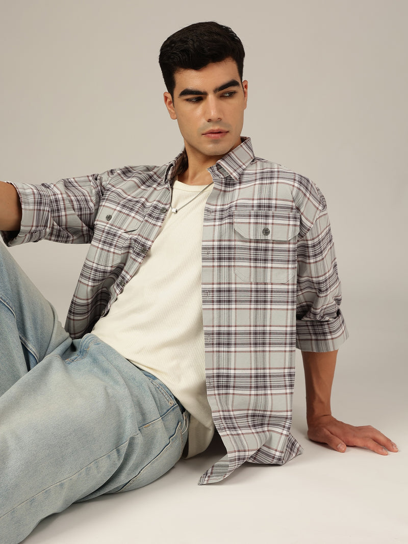 Double Pocket Checkered Shirt