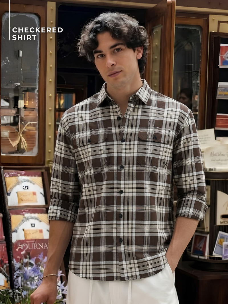 Checkered Oversized Casual Shirt