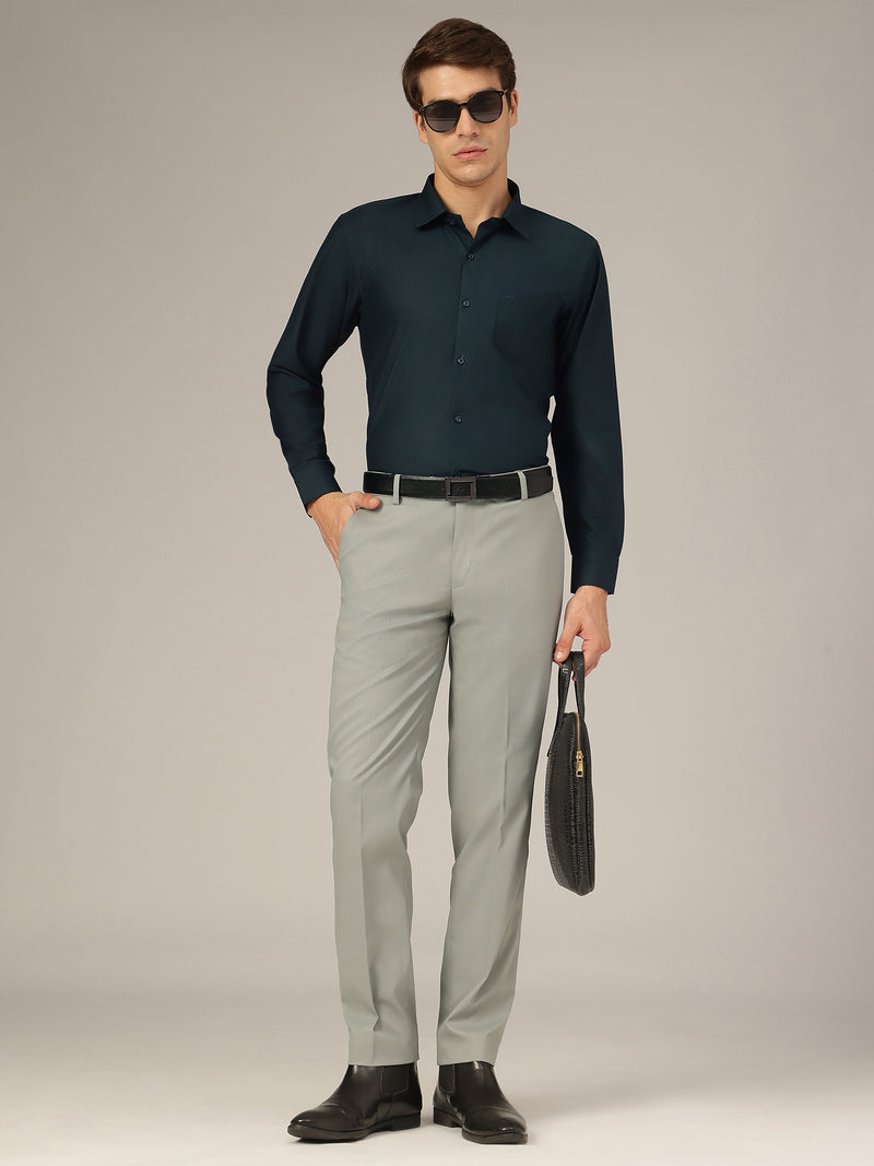 Dark Teal: Spread Collar Formal Shirt