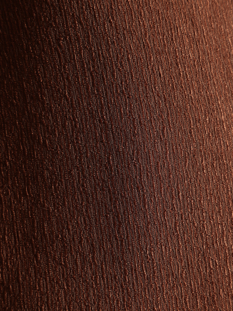 Rust: Textured Drop Shoulder Casual Shirt