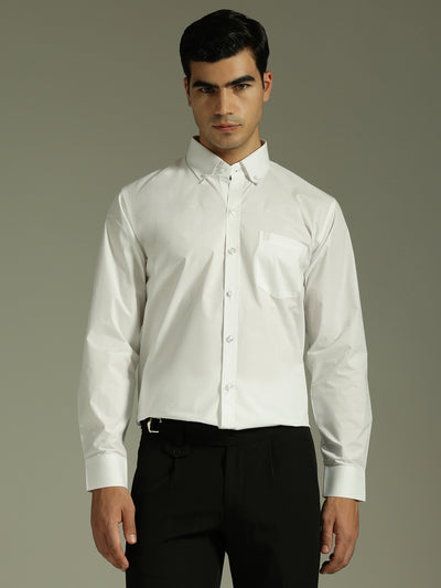 White: Party Wear Formal Shirt