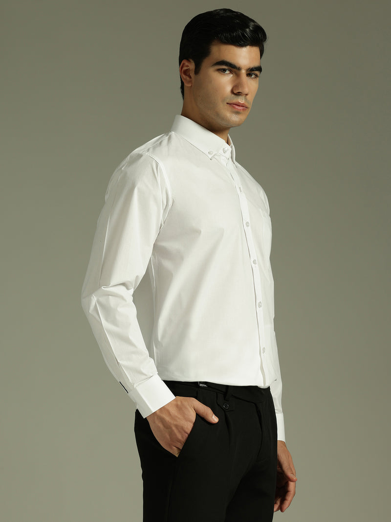White: Party Wear Formal Shirt