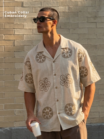 Mandala Art Embroidered Shirt