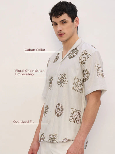 Mandala Art Embroidered Shirt