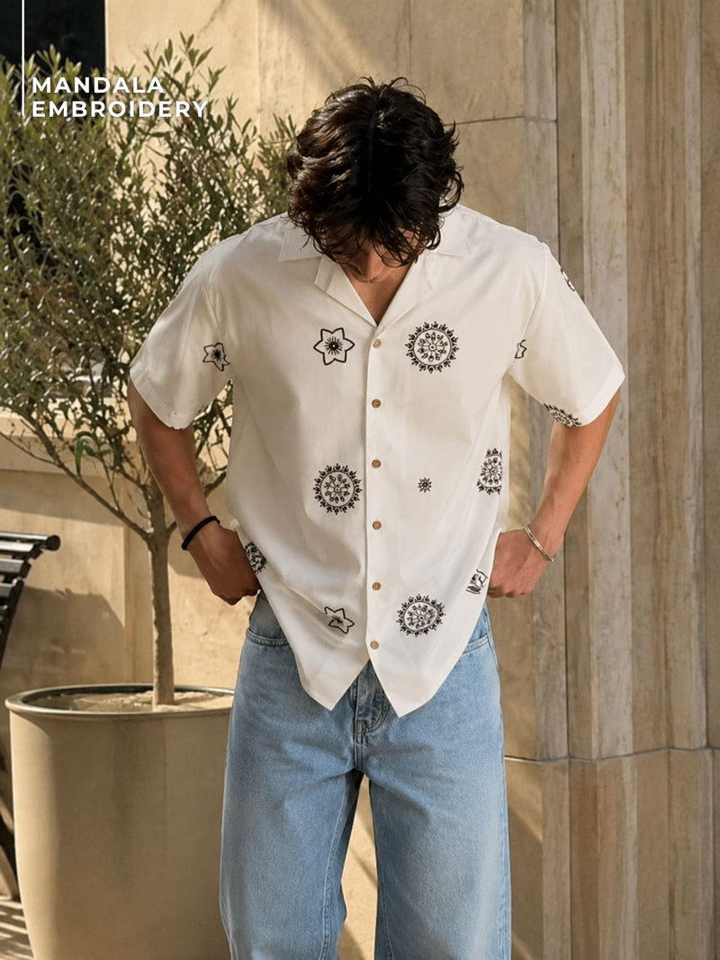 Front Embroidery Resort Wear shirt