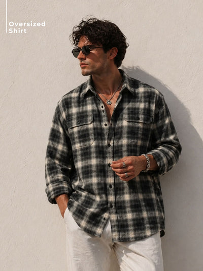 Checkered Oversized Casual Shirt