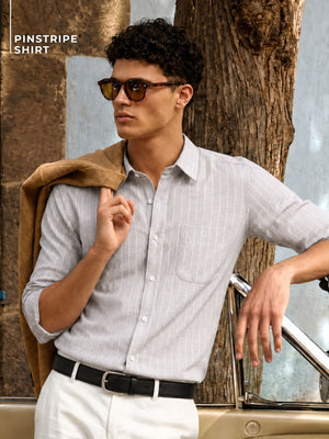 Smart Pinstripe Formal Shirt