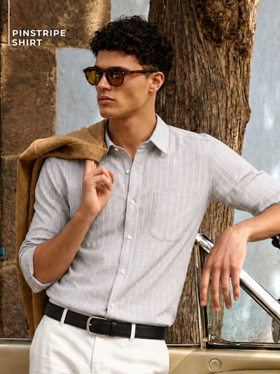 Smart Pinstripe Formal Shirt