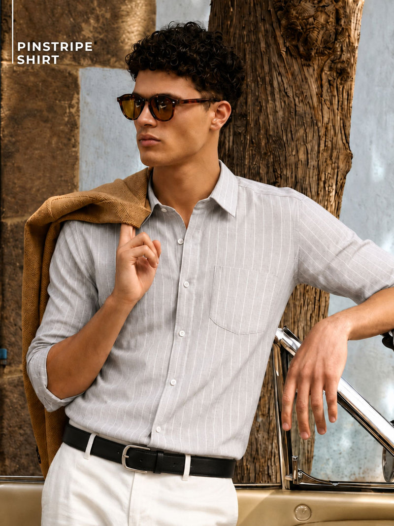 Smart Pinstripe Formal Shirt