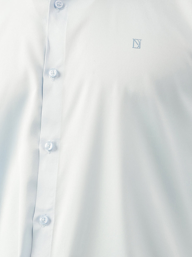 Light Blue: Premium Party Wear Formal Satin Shirt
