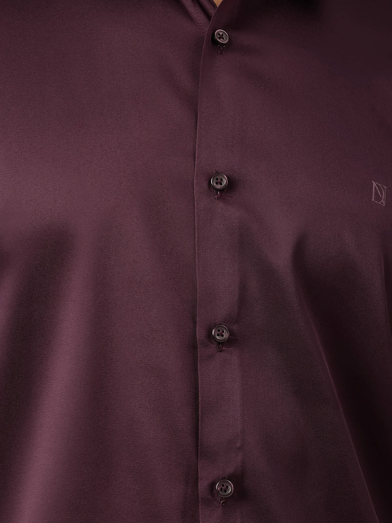 Purple: Premium Party Wear Formal Satin Shirt