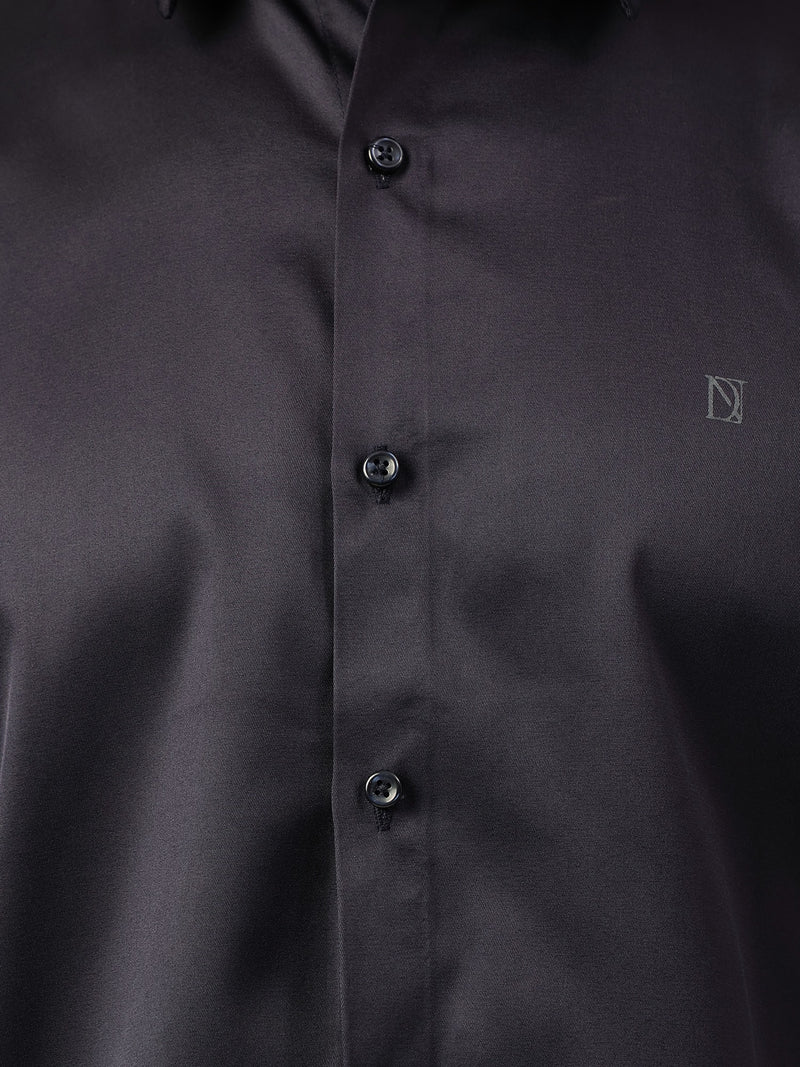Navy Blue: Premium Party Wear Formal Satin Shirt