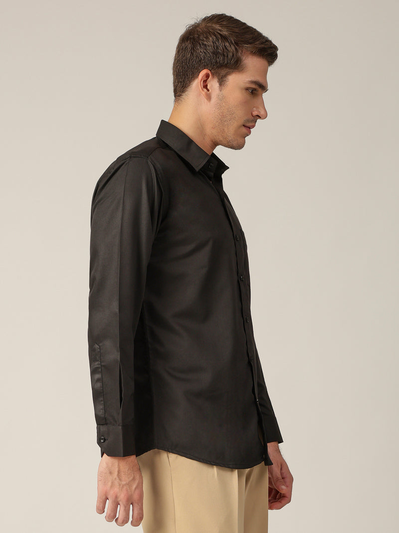 Black: Party Wear Formal Shirt