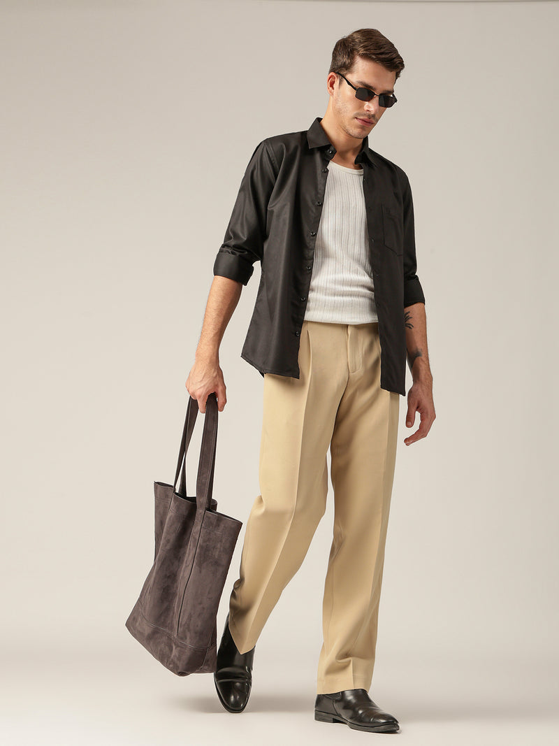 Black: Party Wear Formal Shirt