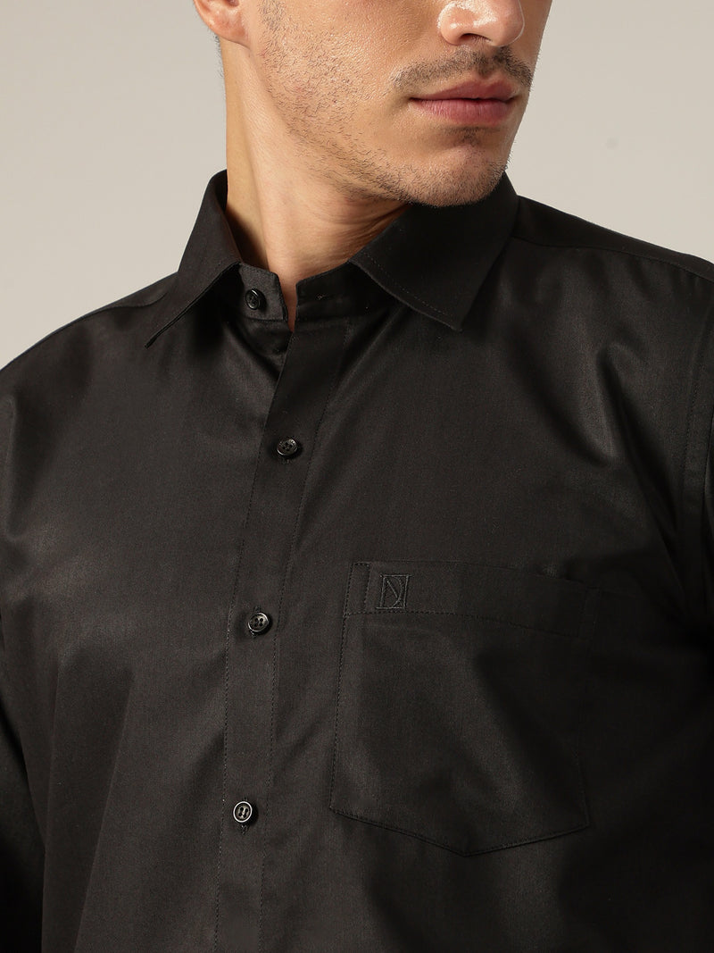 Black: Party Wear Formal Shirt