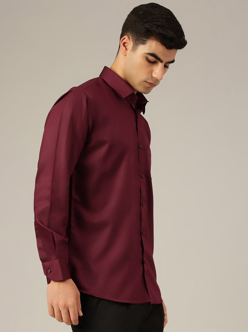 Maroon: Party Wear Formal Shirt
