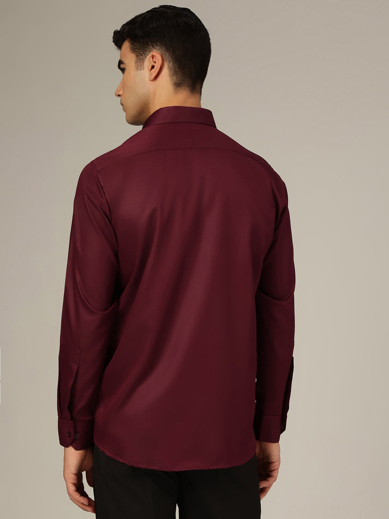 Maroon: Party Wear Formal Shirt