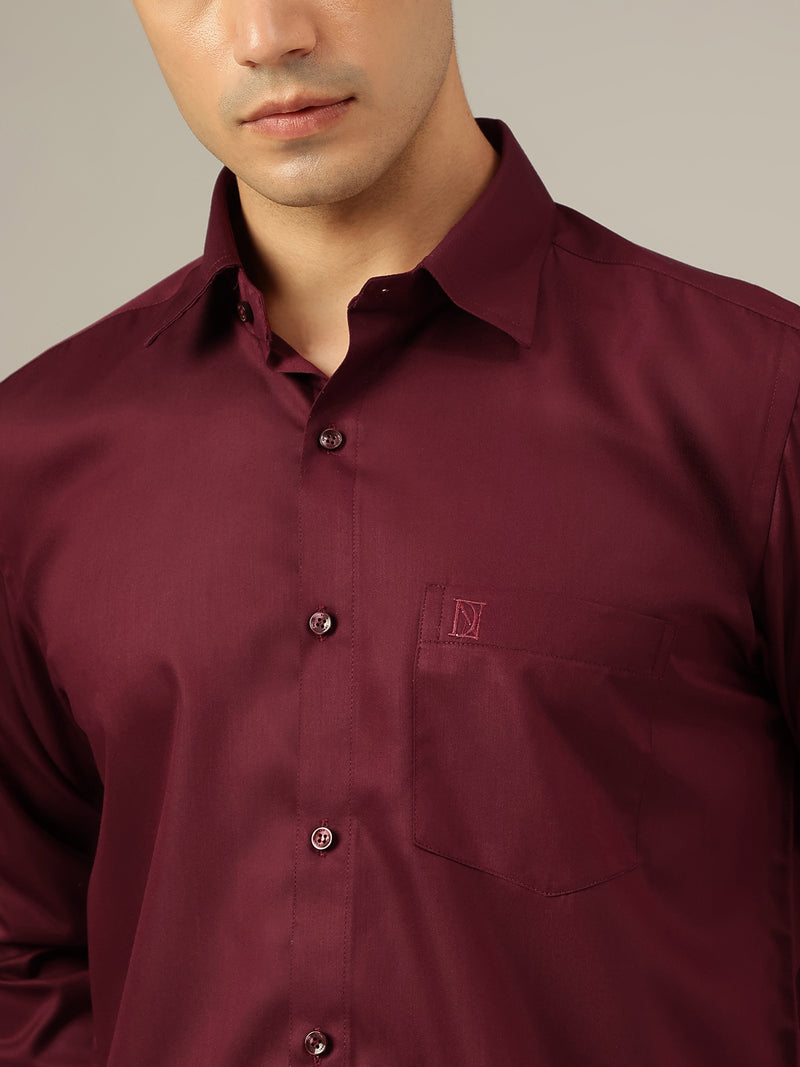 Maroon: Party Wear Formal Shirt