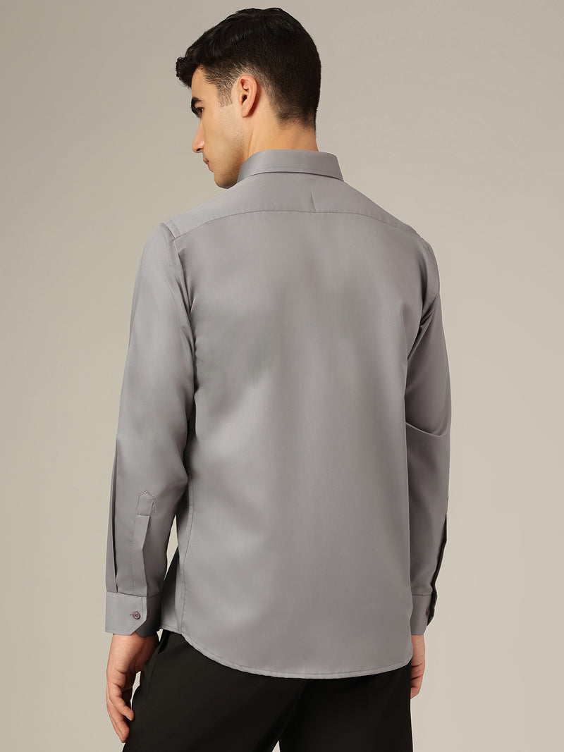 Dark Grey: Party Wear Formal Shirt