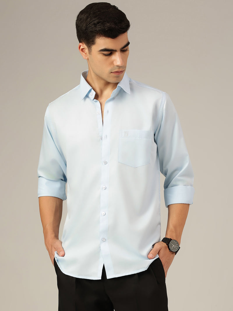 Sky Blue: Party Wear Formal Shirt