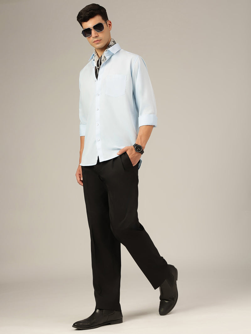 Sky Blue: Party Wear Formal Shirt