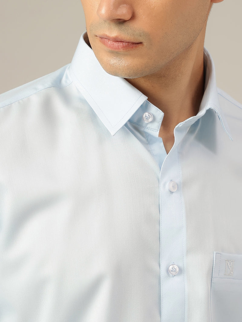 Sky Blue: Party Wear Formal Shirt