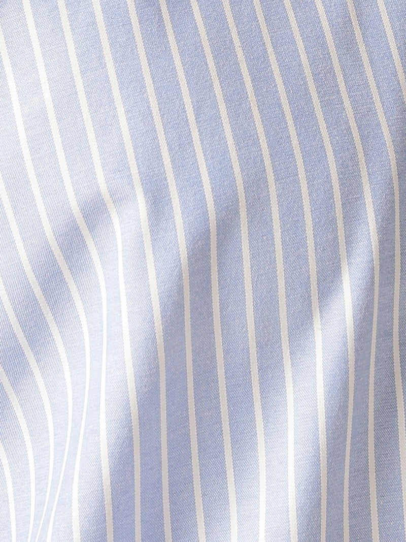 Sky Blue & White: Vertical Stripes Formal Shirt