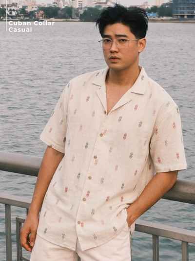 Textured Oversized Resort Shirt