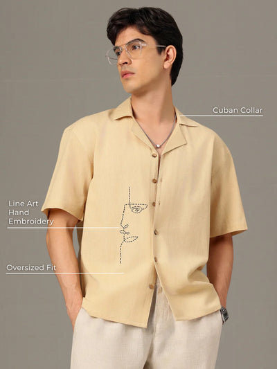 Line Embroidered Shirt