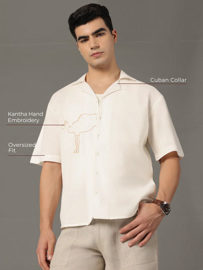 White Embroidered Shirt