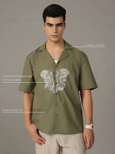 Elephant Artisan Embroidered Shirt