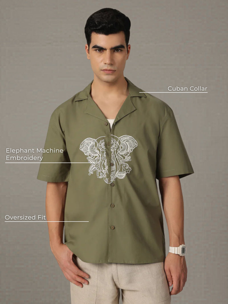 Elephant Artisan Embroidered Shirt