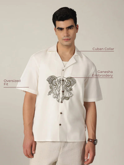 Front Embroidery Resort Wear shirt