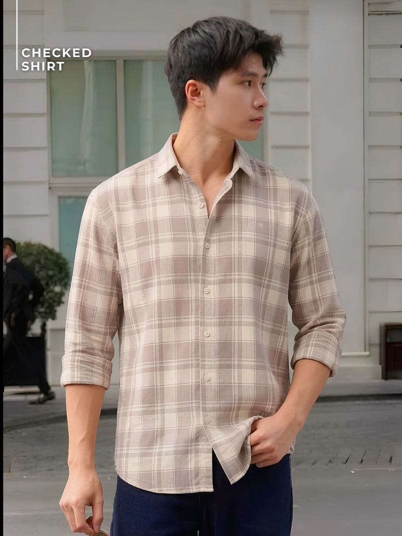 Checkered Drop-Shoulder Shirt