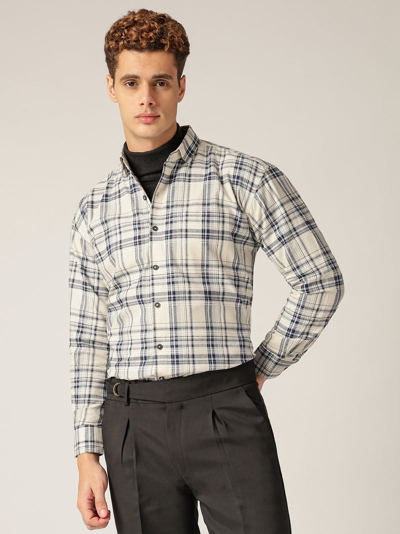 Checkered Drop-Shoulder Shirt