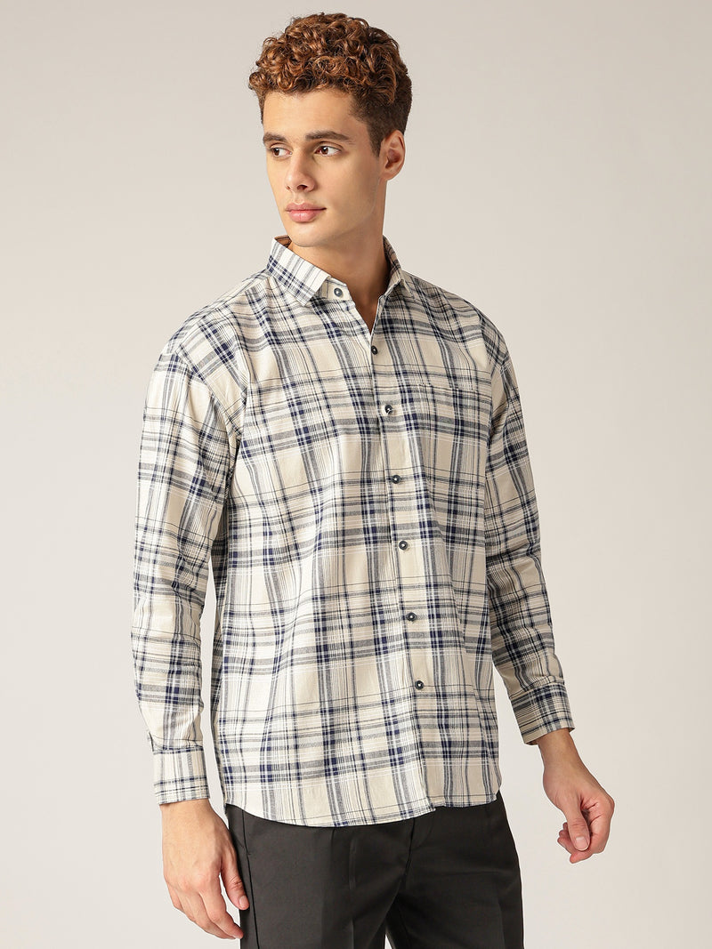 Checkered Drop-Shoulder Shirt