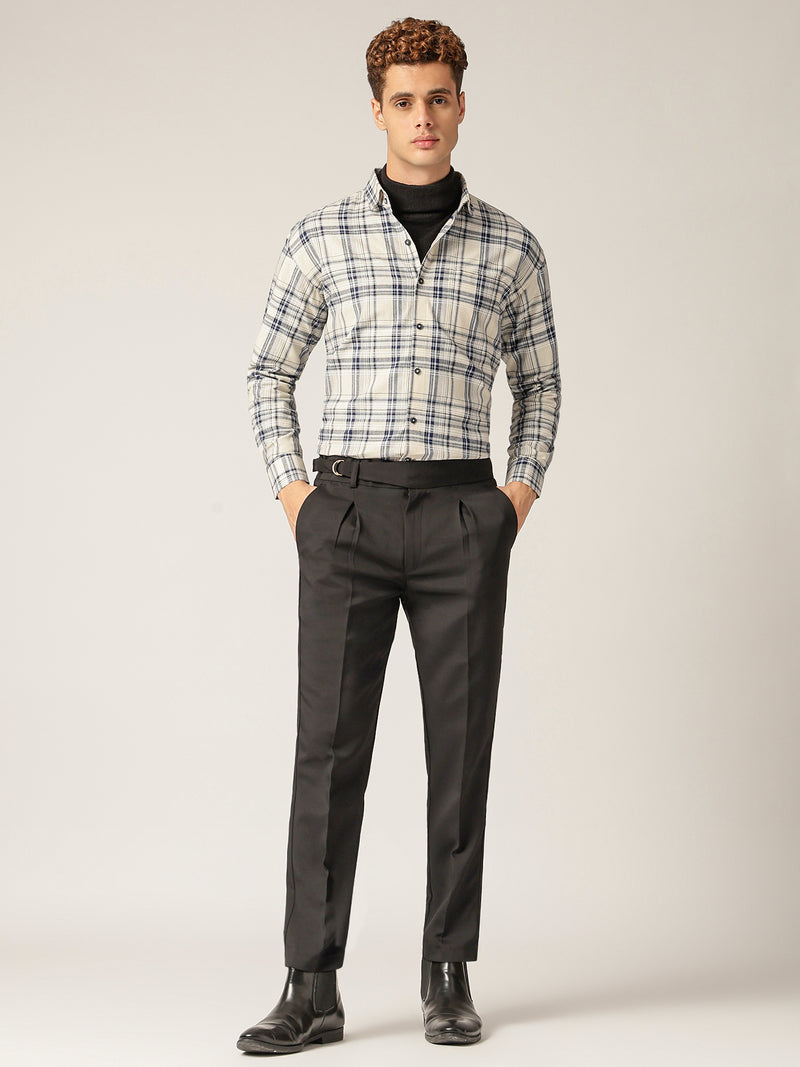 Checkered Drop-Shoulder Shirt