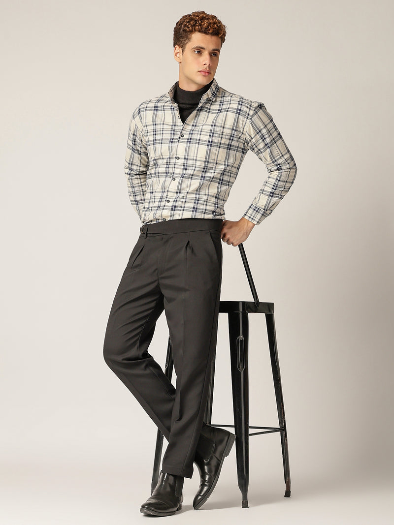 Checkered Drop-Shoulder Shirt