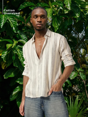 Oversized Striped Cotton Shirt