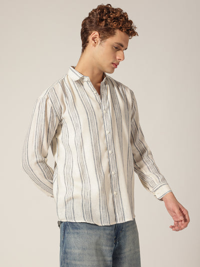 Oversized Striped Cotton Shirt