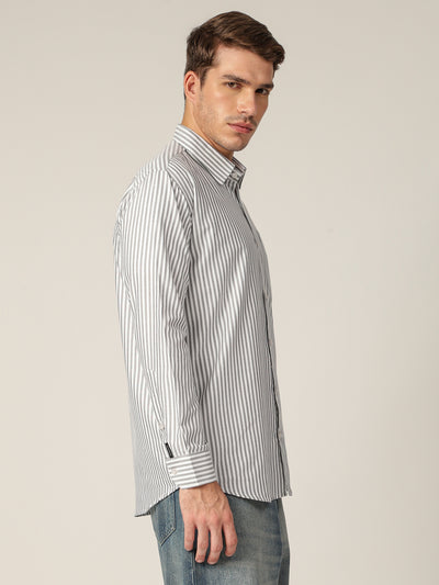 Black & White: Vertical Stripes Formal Shirt
