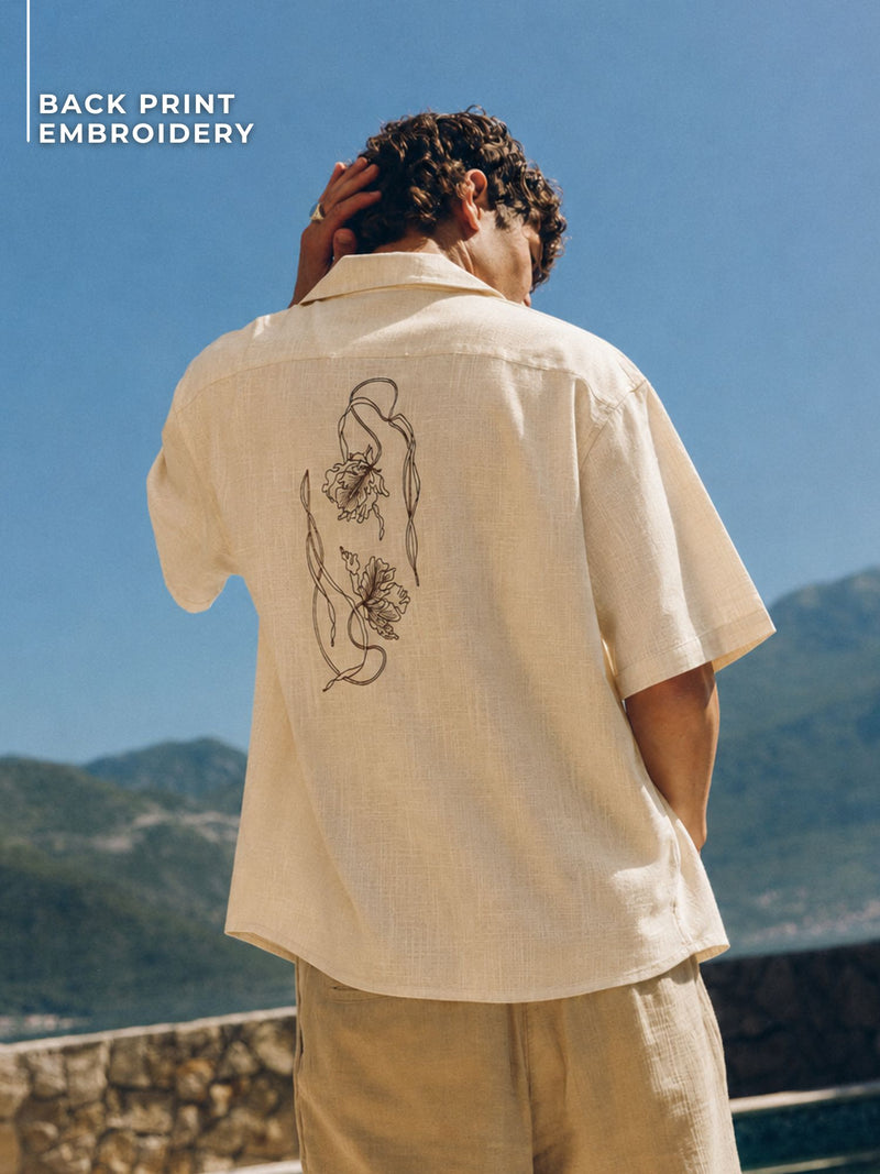 Relaxed Fit Embroidered Summer Shirt