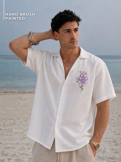 Handbrush Painted Floral Shirt