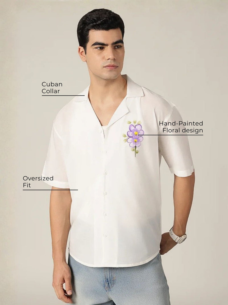 Handbrush Painted Floral Shirt
