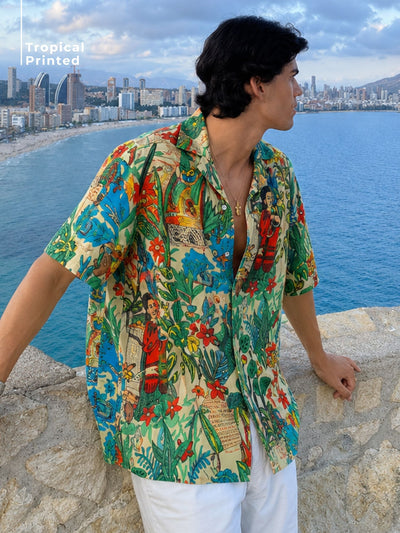 Block Printed Oversized Shirt