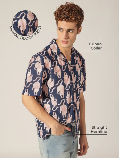 Block Printed Oversized Shirt